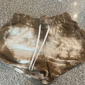 lululemon athletica Brown Tie-Dye Athletic Shorts